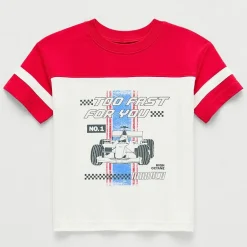 Okie Dokie Toddler & Little Boys Round Neck Short Sleeve Relaxed Fit Graphic T-Shirt