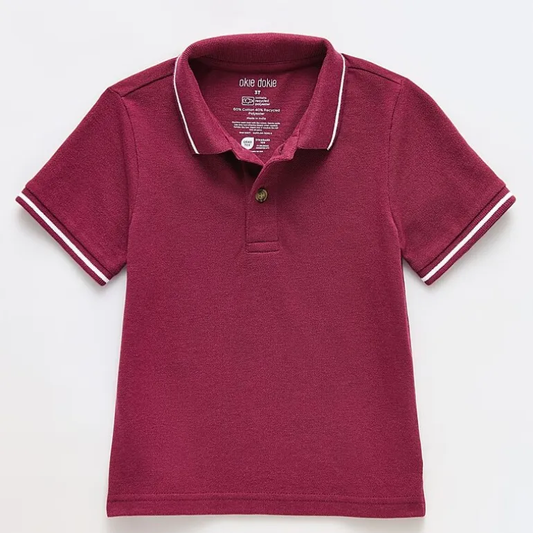 Okie Dokie Toddler & Little Boys Short Sleeve Regular Fit Polo Shirt