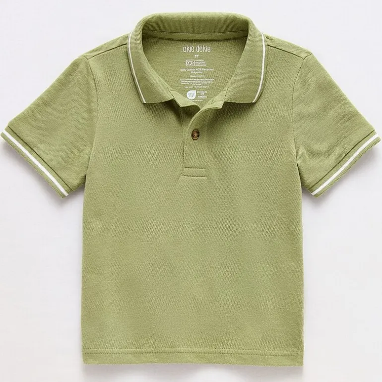 Okie Dokie Toddler & Little Boys Short Sleeve Regular Fit Polo Shirt