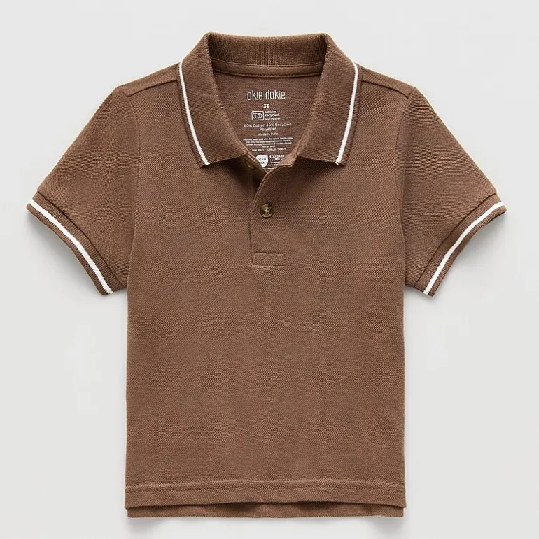Okie Dokie Toddler & Little Boys Short Sleeve Regular Fit Polo Shirt