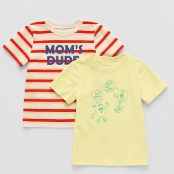 Okie Dokie Toddler & Little Boys Crew Neck Short Sleeve Regular Fit 2-pc. Graphic T-Shirt