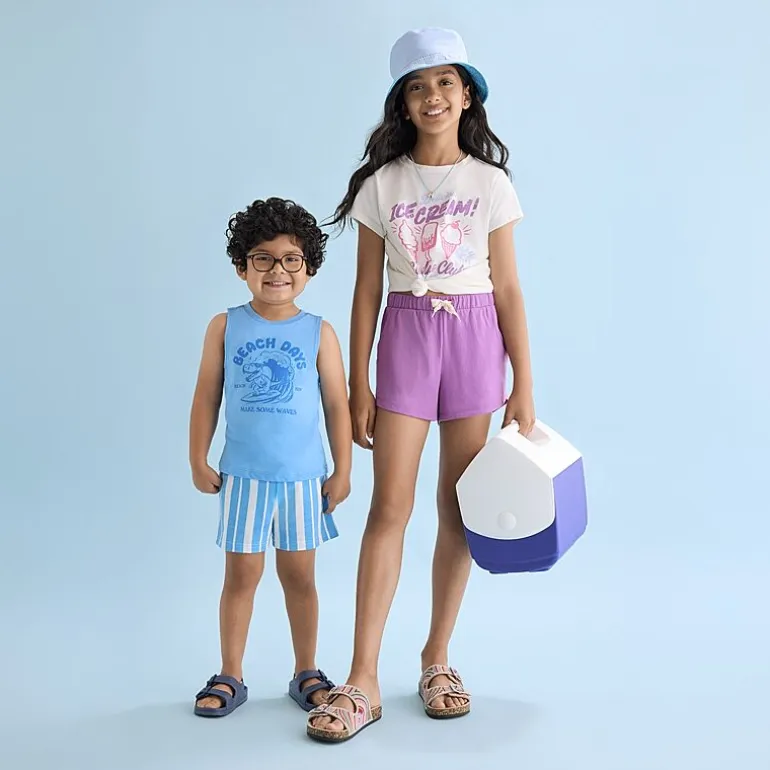 Okie Dokie Toddler & Little Boys Round Neck Sleeveless Tank Top