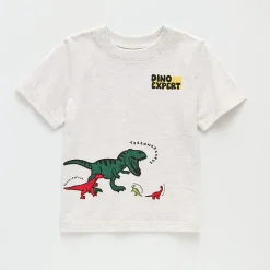 Okie Dokie Toddler & Little Boys Crew Neck Short Sleeve Regular Fit Graphic T-Shirt