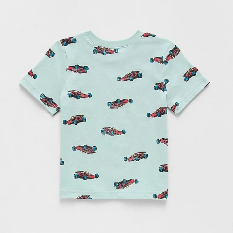 Okie Dokie Toddler & Little Boys Crew Neck Short Sleeve Regular Fit Graphic T-Shirt