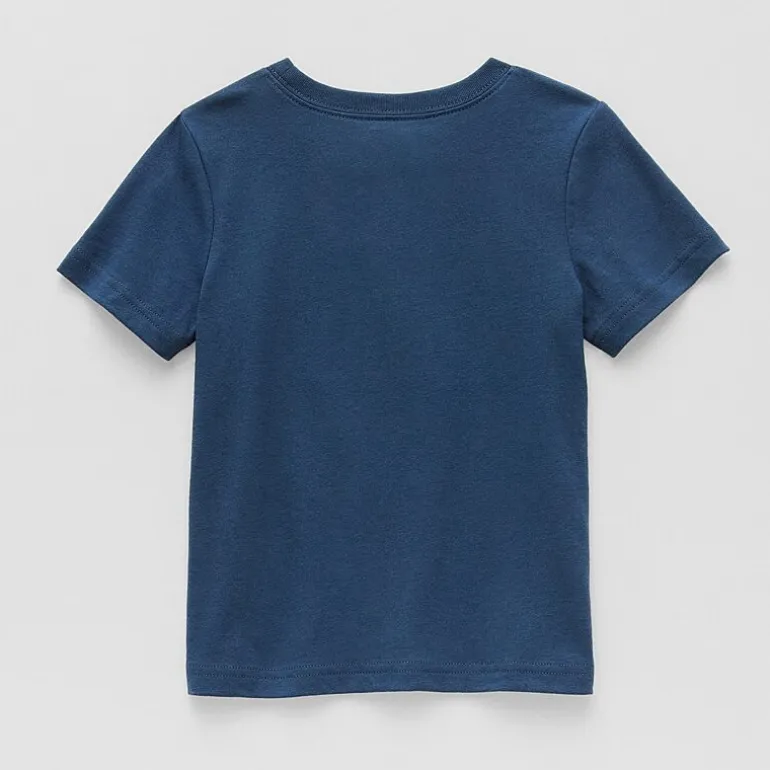 Okie Dokie Toddler & Little Boys Crew Neck Short Sleeve Regular Fit Graphic T-Shirt