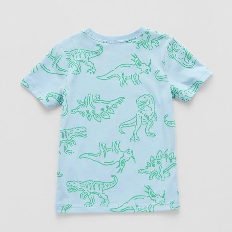 Okie Dokie Toddler & Little Boys Crew Neck Short Sleeve Regular Fit Graphic T-Shirt