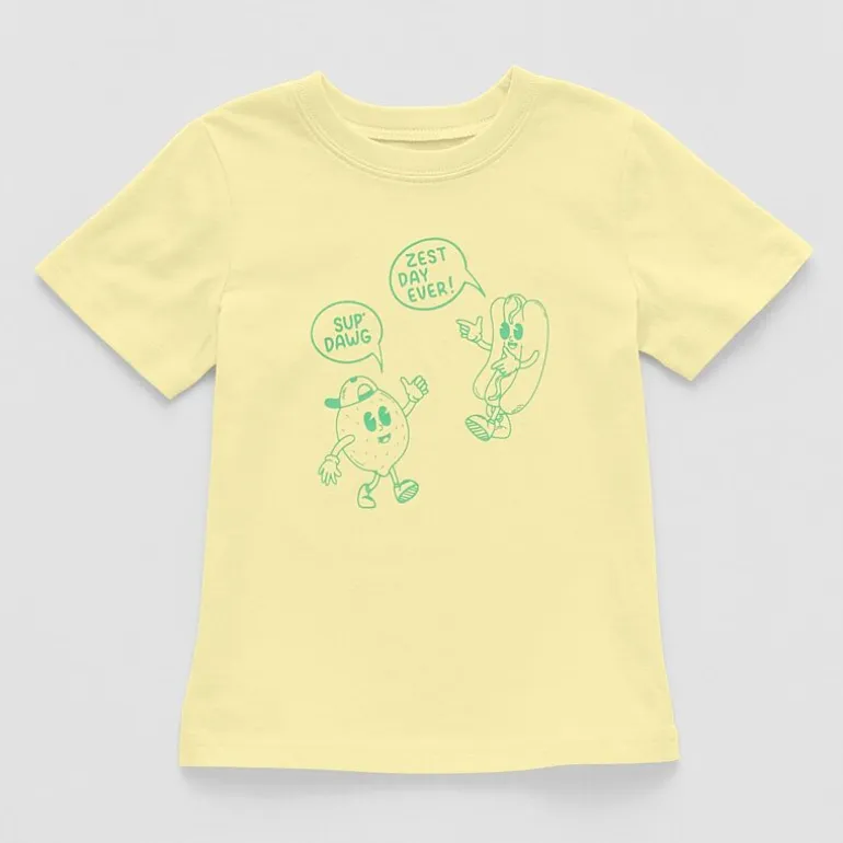 Okie Dokie Toddler & Little Boys Crew Neck Short Sleeve Regular Fit Graphic T-Shirt