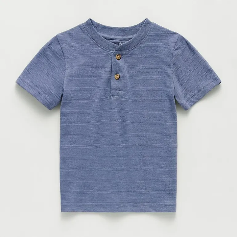 Okie Dokie Toddler & Little Boys Short Sleeve Regular Fit Henley Shirt