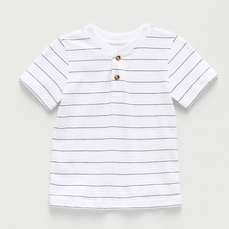 Okie Dokie Toddler & Little Boys Short Sleeve Regular Fit Henley Shirt