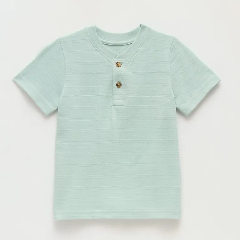 Okie Dokie Toddler & Little Boys Short Sleeve Regular Fit Henley Shirt