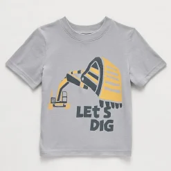 Okie Dokie Toddler & Little Boys Round Neck Short Sleeve Regular Fit Graphic T-Shirt