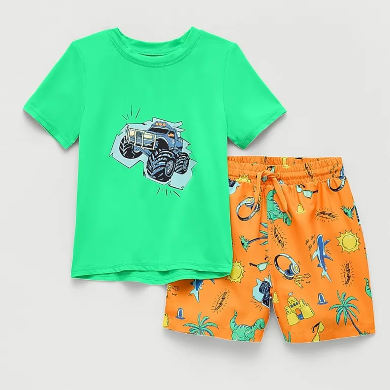 Okie Dokie Toddler & Little Boys 2-pc. Rash Guard Set