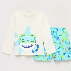 Okie Dokie Toddler & Little Boys Floral 2-pc. Rash Guard Set