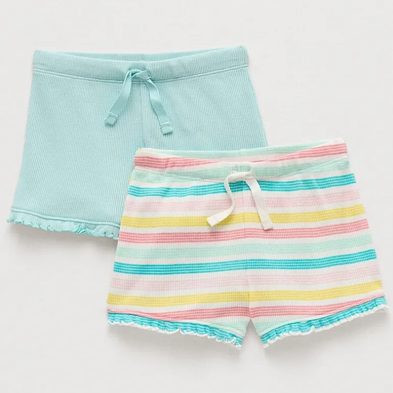 Okie Dokie Toddler & Little Girls 2 Pack Pull-On Short