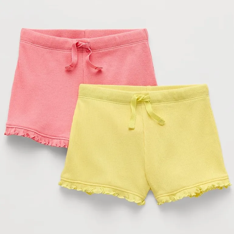 Okie Dokie Toddler & Little Girls 2 Pack Pull-On Short