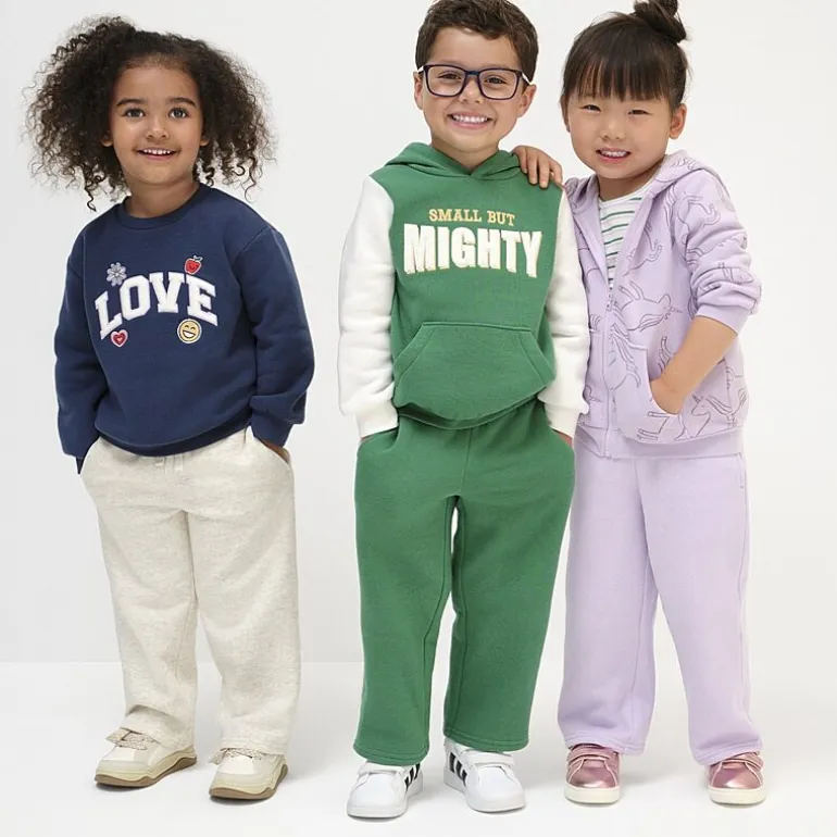 Okie Dokie Toddler & Little Girls Wide Leg Regular Fit Fleece Pull-On Pant
