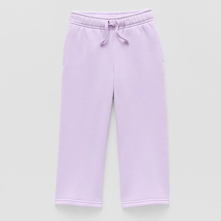 Okie Dokie Toddler & Little Girls Wide Leg Regular Fit Fleece Pull-On Pant