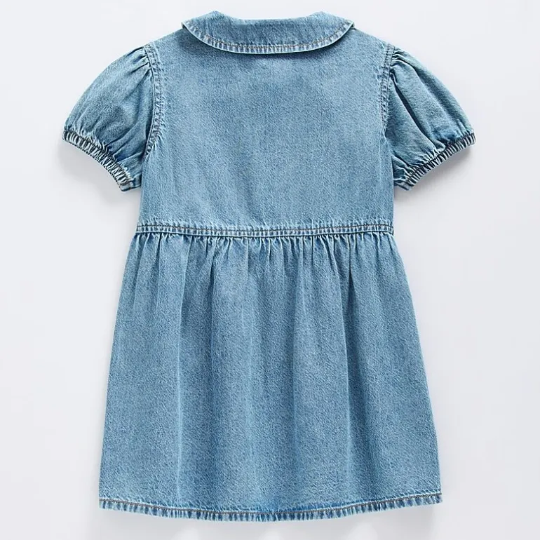 Okie Dokie Toddler & Little Girls Short Sleeve Cuffed A-Line Dress