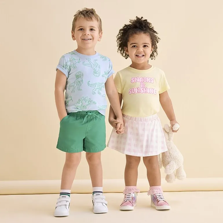 Okie Dokie Toddler & Little Girls Round Neck Short Sleeve Regular Fit Graphic T-Shirt
