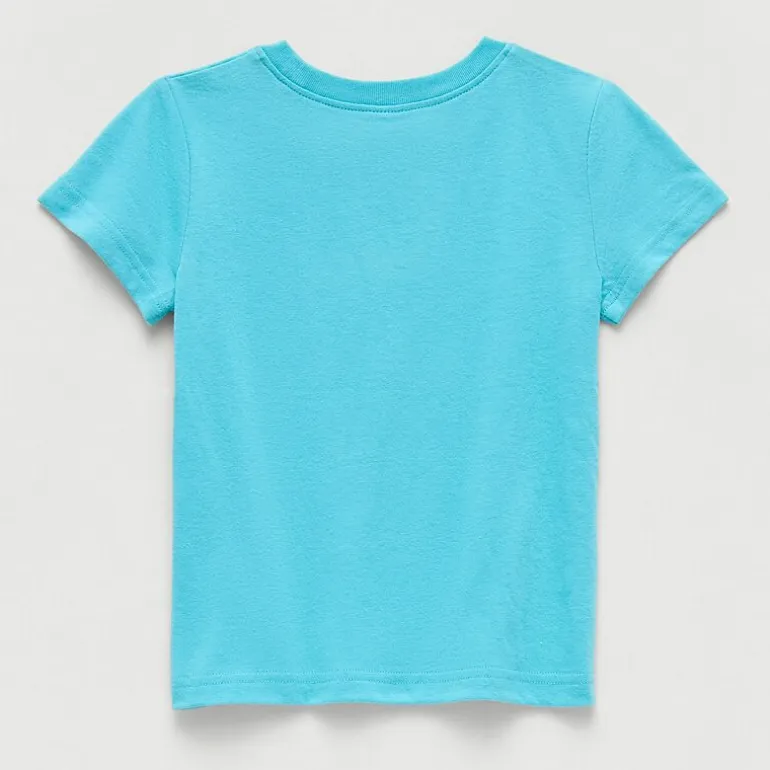 Okie Dokie Toddler & Little Girls Round Neck Short Sleeve Regular Fit Graphic T-Shirt