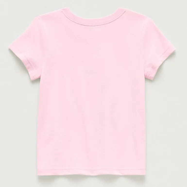 Okie Dokie Toddler & Little Girls Round Neck Short Sleeve Regular Fit Graphic T-Shirt