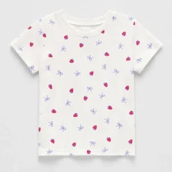 Okie Dokie Toddler & Little Girls Round Neck Short Sleeve Regular Fit Graphic T-Shirt