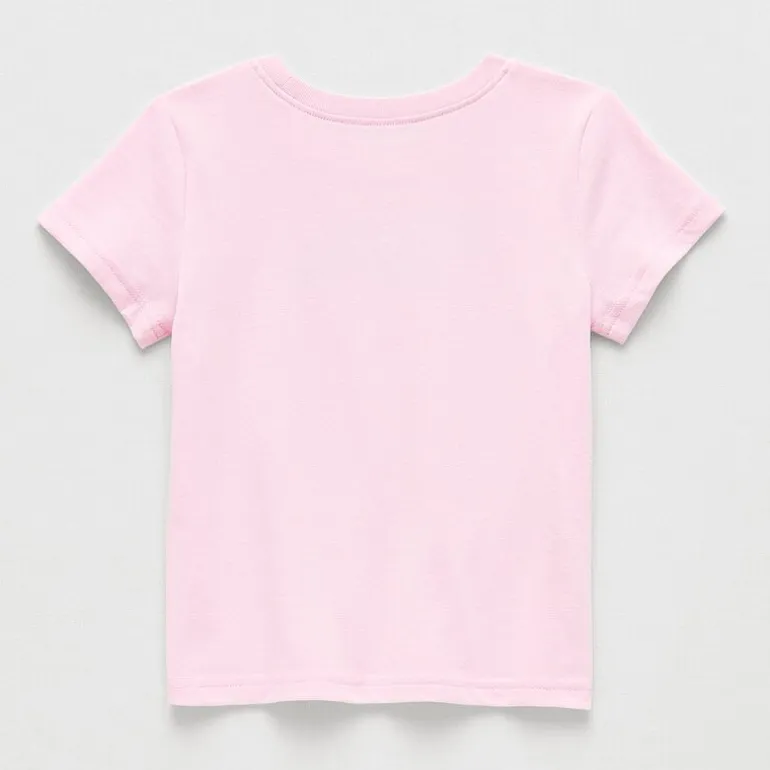 Okie Dokie Toddler & Little Girls Round Neck Short Sleeve Regular Fit Graphic T-Shirt