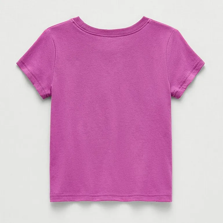Okie Dokie Toddler & Little Girls Round Neck Short Sleeve Regular Fit Graphic T-Shirt