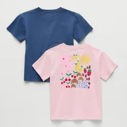 Okie Dokie Toddler & Little Girls Round Neck Short Sleeve Relaxed Fit 2-pc. Graphic T-Shirt