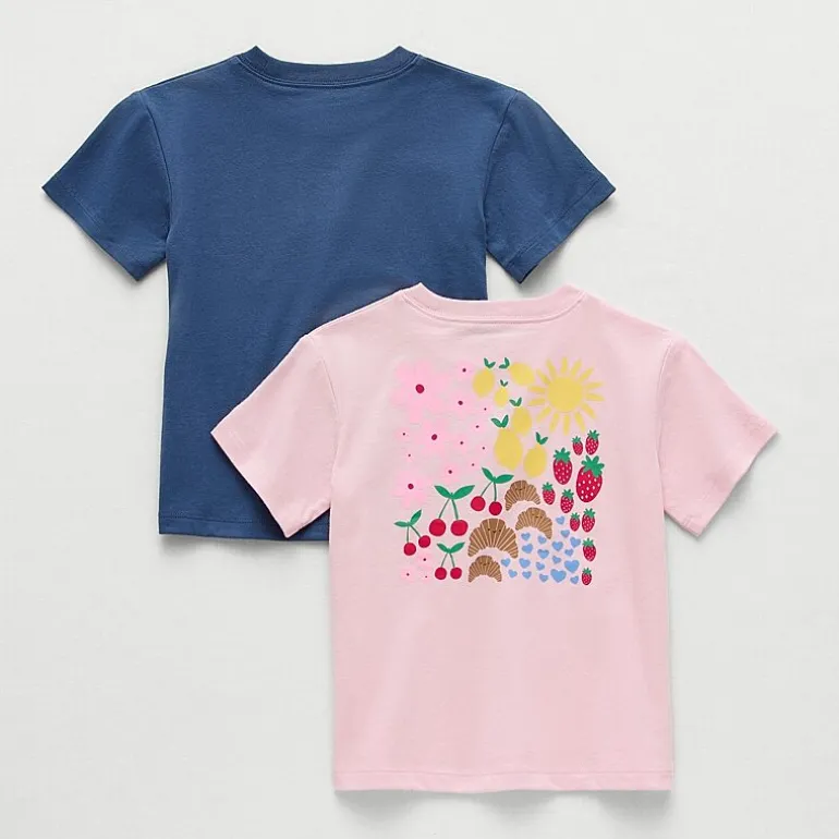 Okie Dokie Toddler & Little Girls Round Neck Short Sleeve Relaxed Fit 2-pc. Graphic T-Shirt