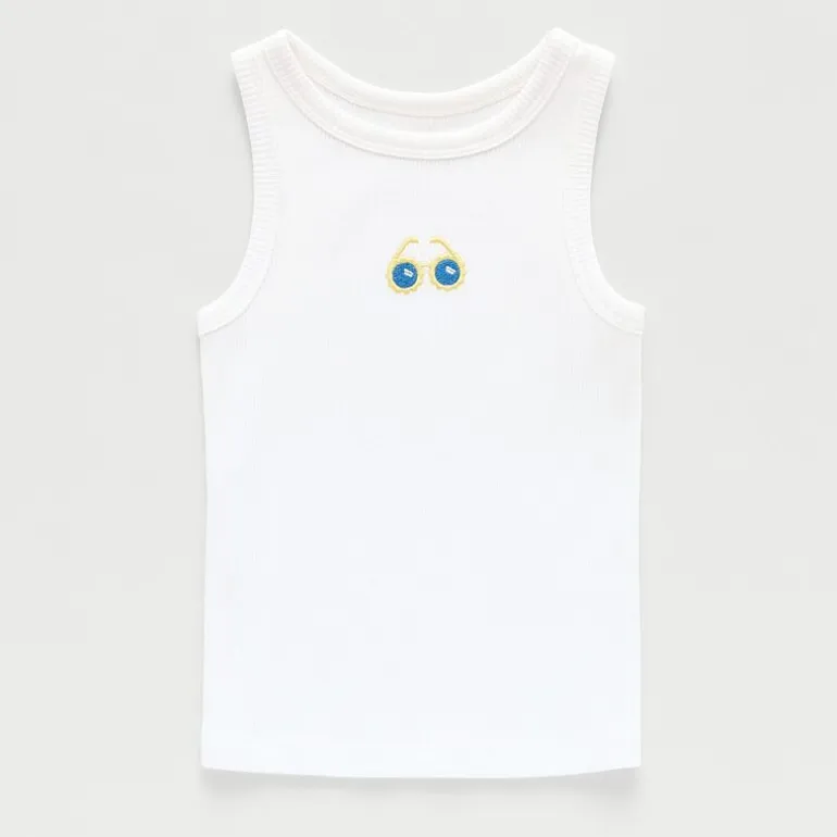 Okie Dokie Toddler & Little Girls Round Neck Sleeveless Tank Top