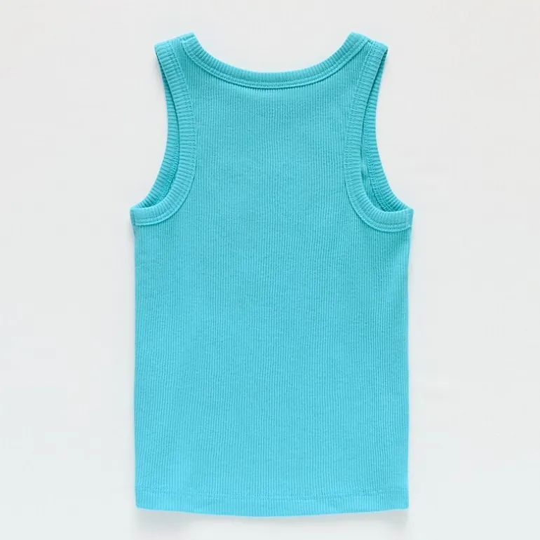 Okie Dokie Toddler & Little Girls Round Neck Sleeveless Tank Top
