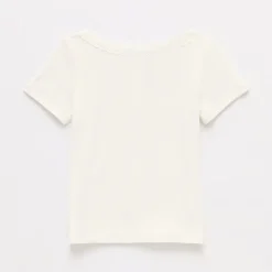 Okie Dokie Toddler & Little Girls Short Sleeve Regular Fit Lace Trim Shirt