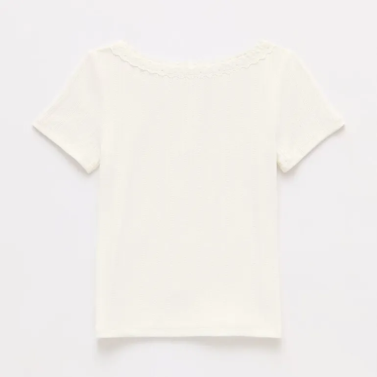 Okie Dokie Toddler & Little Girls Round Neck Short Sleeve Peplum Top
