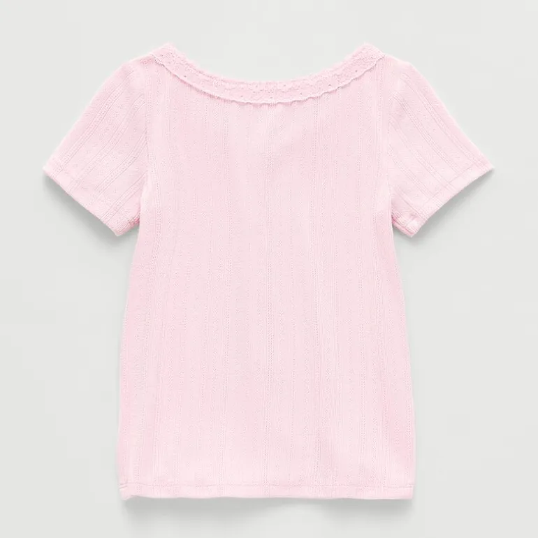 Okie Dokie Toddler & Little Girls Round Neck Short Sleeve Peplum Top