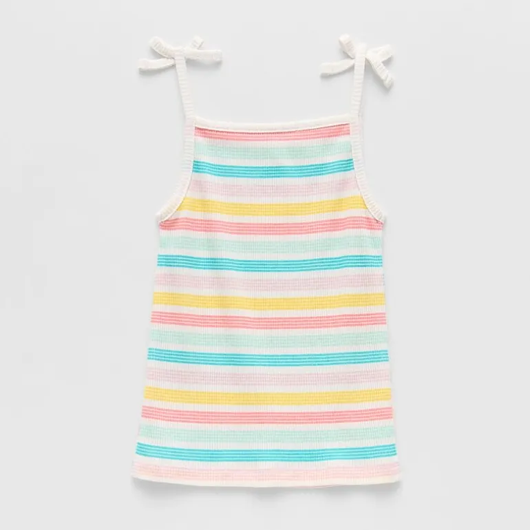 Okie Dokie Toddler & Little Girls Straight Neck Sleeveless Tank Top
