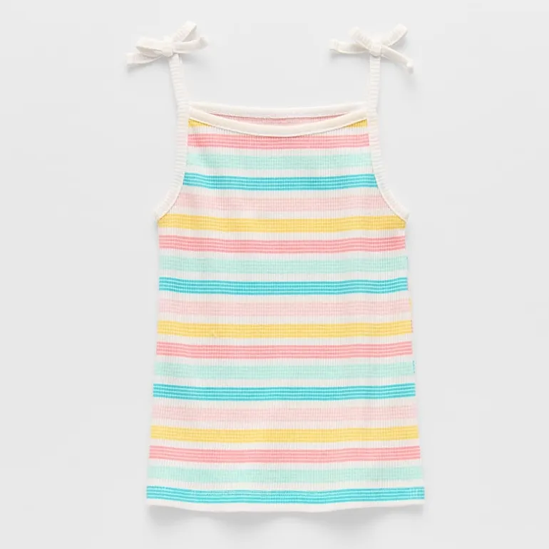 Okie Dokie Toddler & Little Girls Straight Neck Sleeveless Tank Top