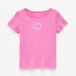 Okie Dokie Toddler & Little Girls Crew Neck Short Sleeve T-Shirt