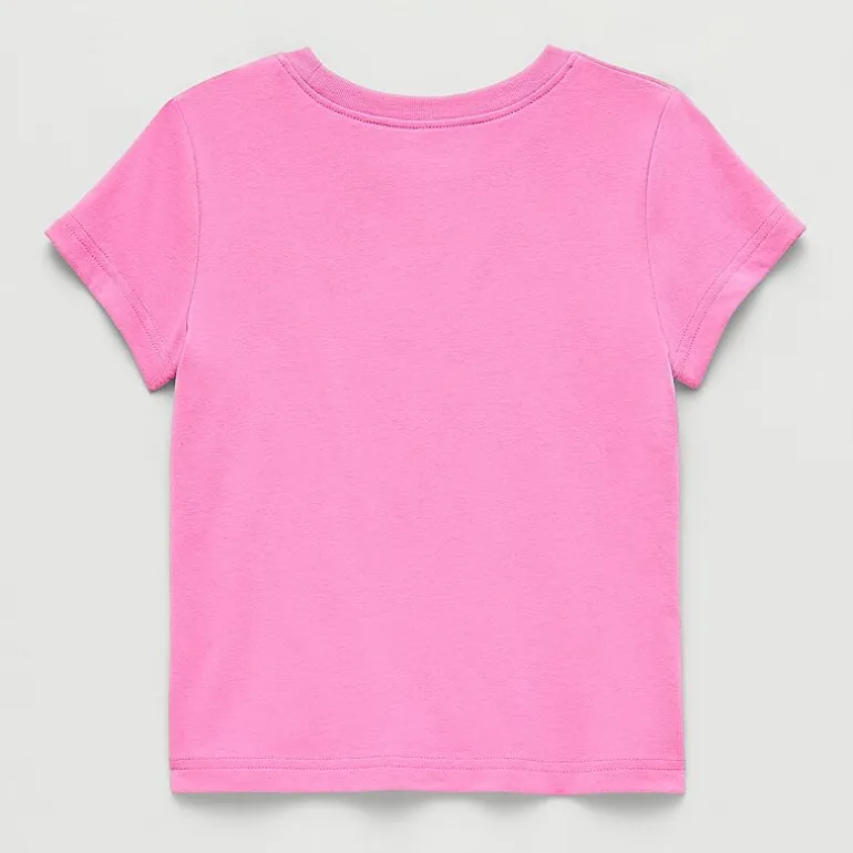 Okie Dokie Toddler & Little Girls Round Neck Short Sleeve Regular Fit Graphic T-Shirt