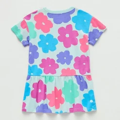 Okie Dokie Toddler & Little Girls Short Sleeve Drop Waist Dress