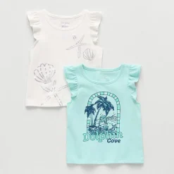 Okie Dokie Toddler & Little Girls Round Neck Sleeveless 2-pc. Tank Top