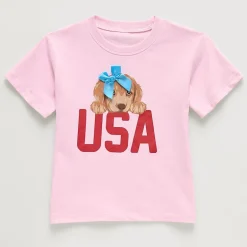 Okie Dokie Toddler & Little Girls Round Neck Short Sleeve Regular Fit Graphic T-Shirt