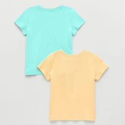 Okie Dokie Toddler & Little Girls Round Neck Short Sleeve Regular Fit 2-pc. Graphic T-Shirt