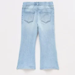 Okie Dokie Toddler & Little Girls Adjustable Waist Stretch Fabric Flare Leg Jean