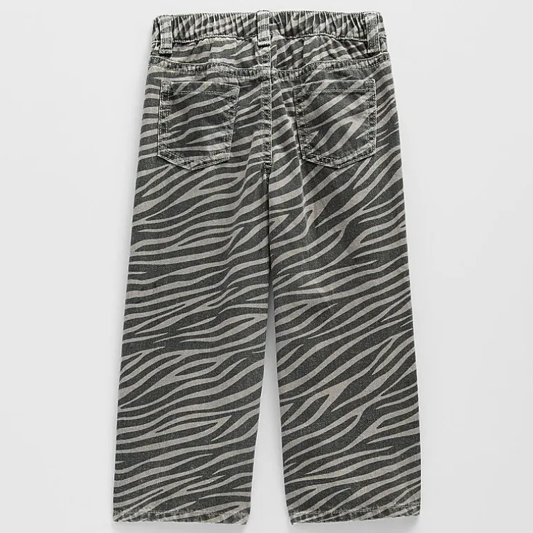 Okie Dokie Toddler & Little Girls Adjustable Waist Wide Leg Jean