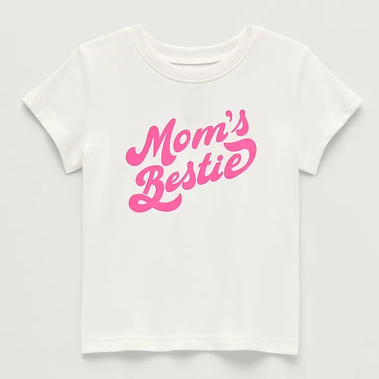 Okie Dokie Toddler & Little Girls Round Neck Short Sleeve Regular Fit Graphic T-Shirt