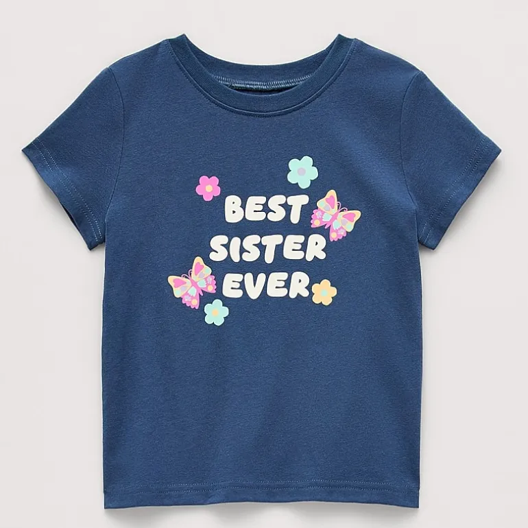 Okie Dokie Toddler & Little Girls Round Neck Short Sleeve Regular Fit Graphic T-Shirt