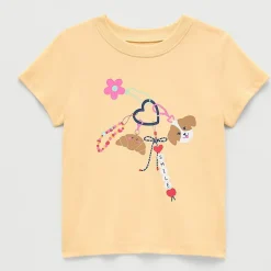 Okie Dokie Toddler & Little Girls Round Neck Short Sleeve Regular Fit Graphic T-Shirt
