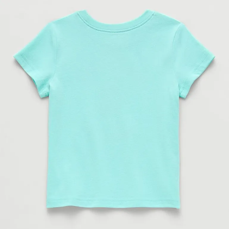 Okie Dokie Toddler & Little Girls Round Neck Short Sleeve Regular Fit Graphic T-Shirt