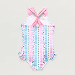 Okie Dokie Toddler & Little Girls Striped Sleeveless One Piece Swimsuit